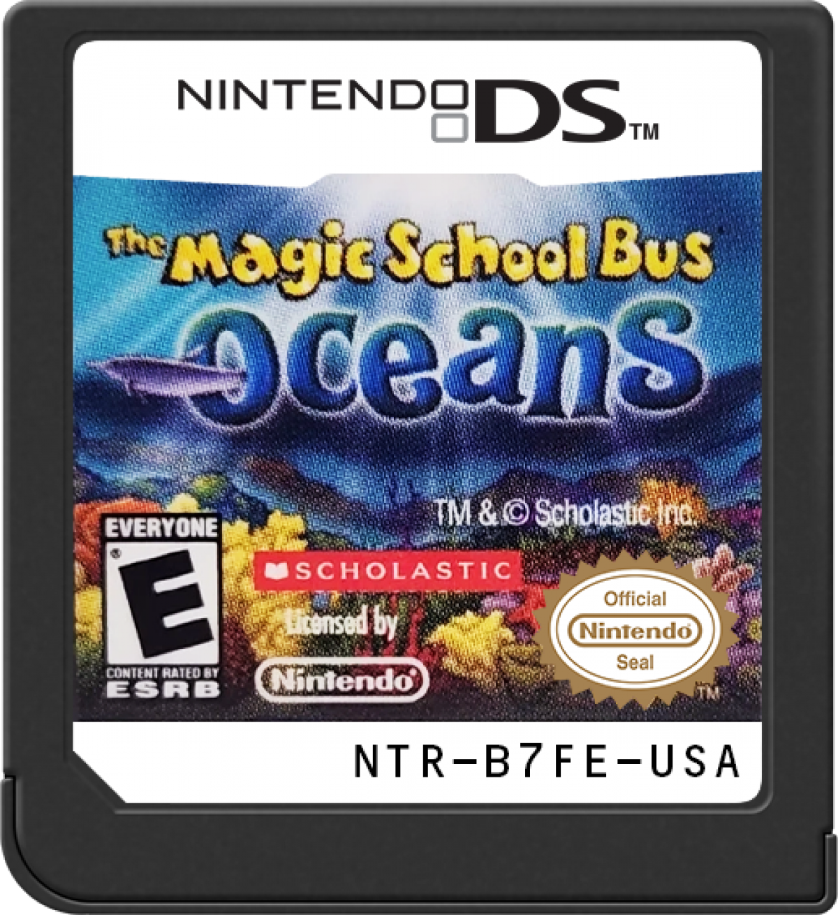 The Magic School Bus Oceans Nintendo DS video game, educational adventure gameplay, ocean science learning, family-friendly handheld console title cartridge