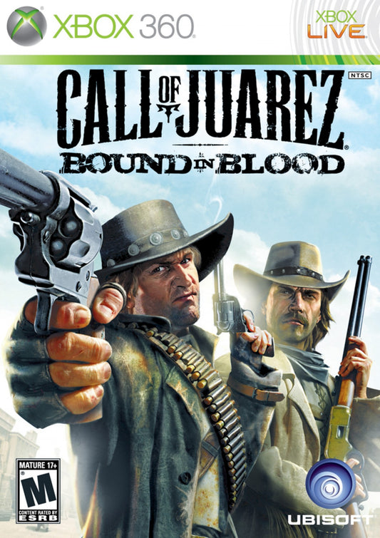 Call of Juarez Bound in Blood Xbox 360 first-person shooter Western action video game with co-op campaign and historical weapons front cover