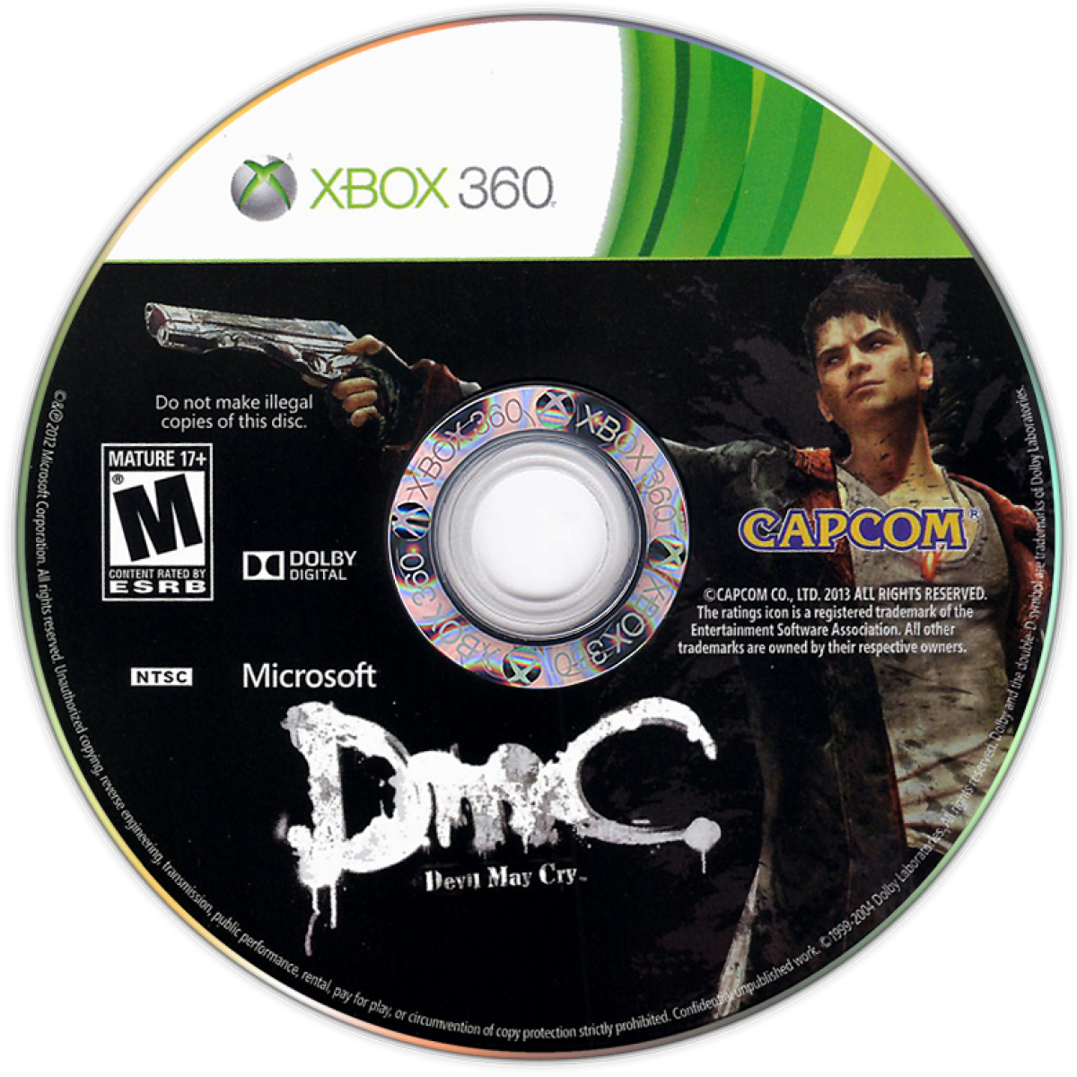 Retro DmC Devil May Cry Xbox 360 inspired design featuring stylized hack and slash action aesthetic vintage HD era demon hunting combat urban limbo world neon surreal environments fast paced aerial combos Dante reboot storyline nostalgic Capcom action presentation disc