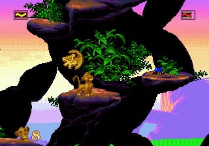 Disney’s The Lion King for Sega Genesis with classic side-scrolling platform adventure based on the animated film gameplay