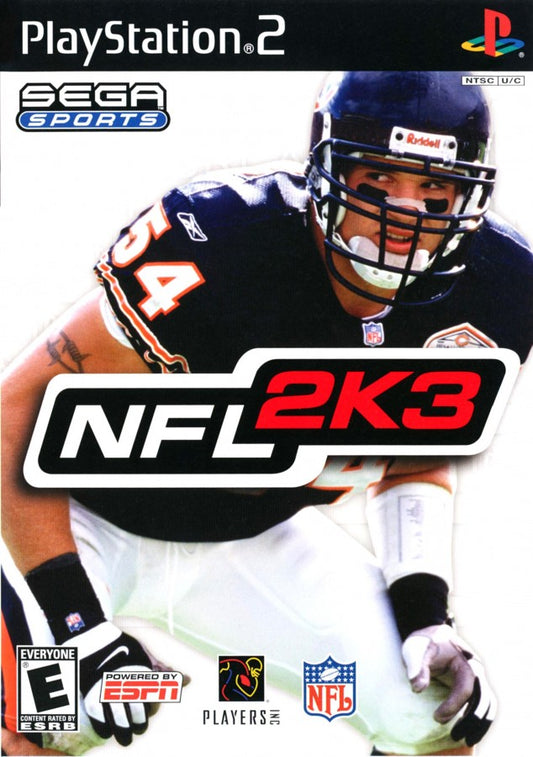 NFL 2K3 retro PlayStation 2 video game NFL 2K3 football sports simulation realistic gameplay NFL teams multiplayer franchise mode console title PlayStation 2 release cover art