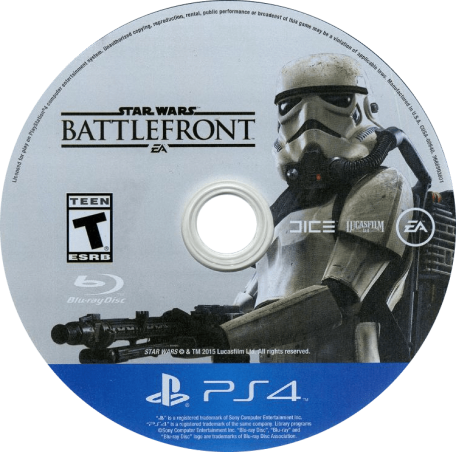 Star Wars: Battlefront [Deluxe Edition] – PlayStation 4 (PS4) video game disc, third-person and first-person shooter