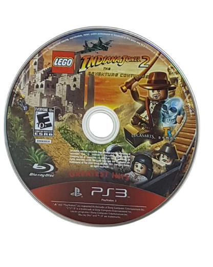 LEGO Indiana Jones 2: The Adventure Continues [Greatest Hits] disc for PlayStation 3 (PS3) video game