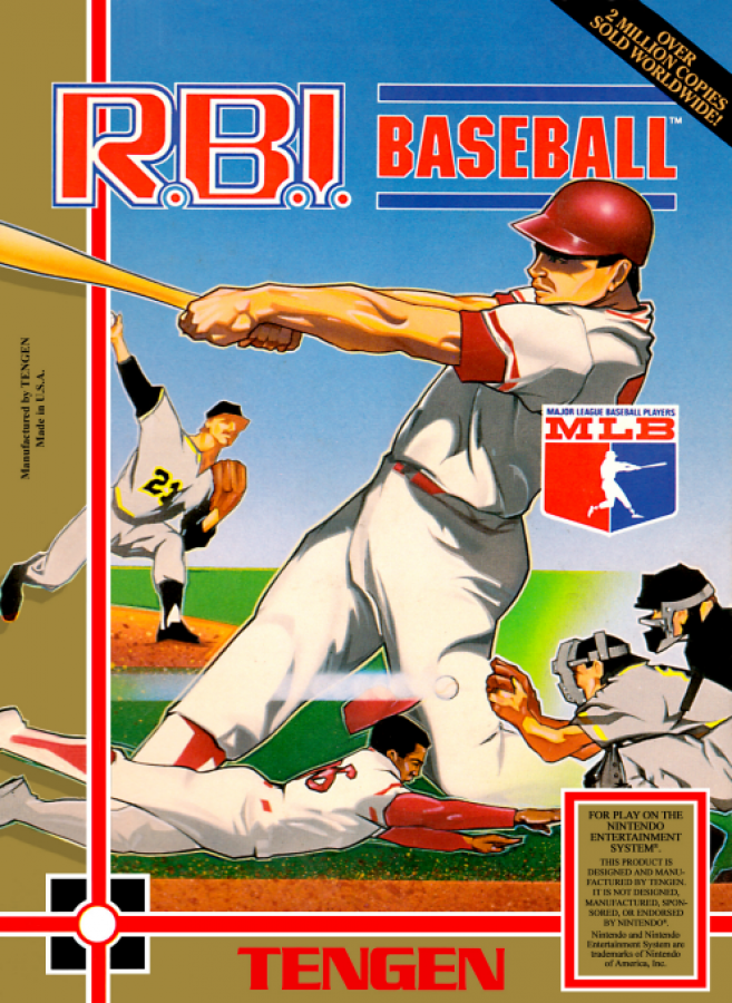 Cover art for RBI Baseball [Tengen] Nintendo Entertainment System (NES) retro video game 