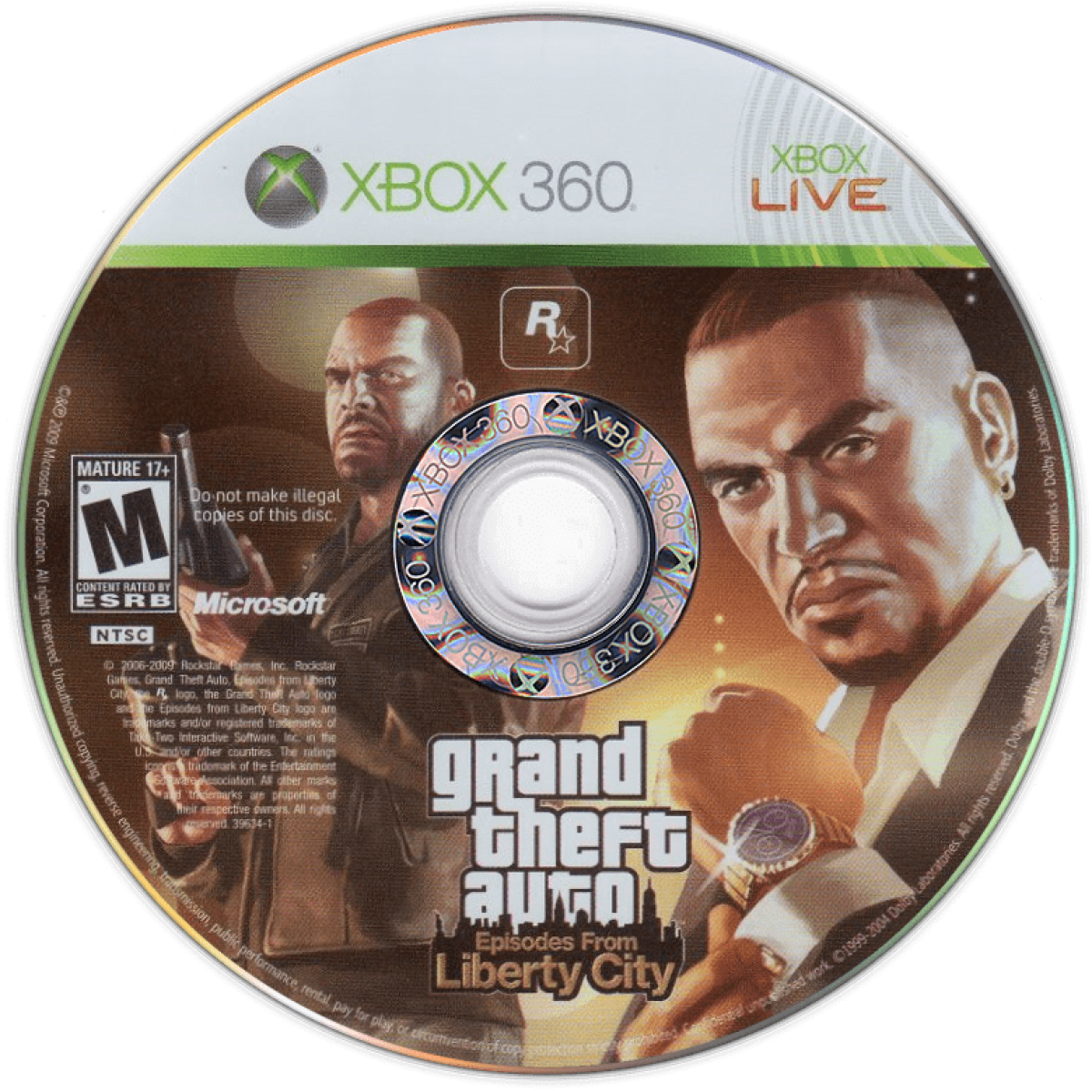 Retro GTA Episodes from Liberty City Xbox 360 inspired design featuring open world crime action aesthetic vintage HD era Liberty City urban chaos biker gangs and street life narrative driven missions cinematic Rockstar sandbox gameplay nostalgic Grand Theft Auto presentation disc