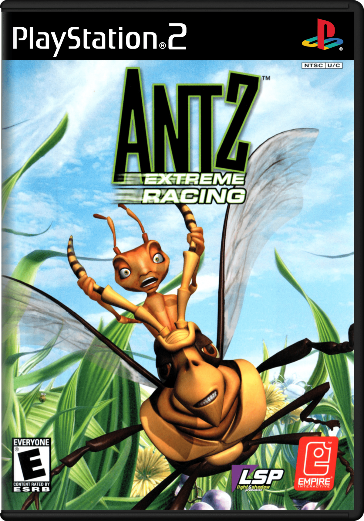 Antz Extreme Racing PS2 racing video game cover art.