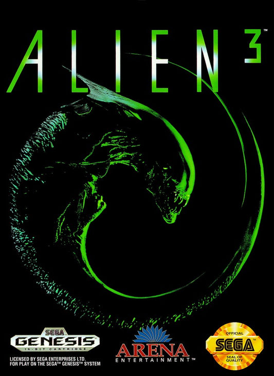 Alien 3 Sega Genesis retro video game action platformer cover art (1993)