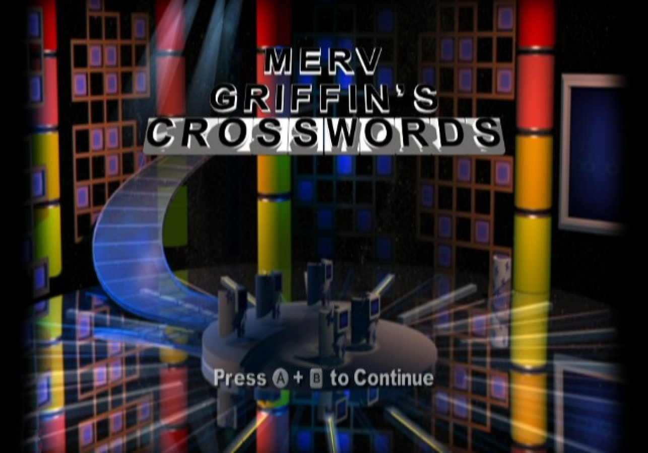 Merv Griffin’s Crosswords – Nintendo Wii (Wii) word puzzle trivia video game title screen