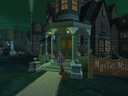 Scooby-Doo!: Night of 100 Frights for GameCube (GC) at Gamers INC, featuring a spooky 3D platforming adventure where you play as Scooby-Doo searching for the rest of the Mystery Inc. gang in the haunted Mystic Manor, collecting Scooby Snacks, unlocking fun power-ups, and facing off against classic villains from the original cartoon series gameplay 