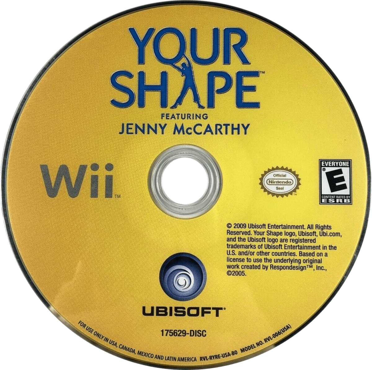 Your Shape: Featuring Jenny McCarthy disc art Nintendo Wii (Wii) featuring interactive fitness routines with camera‑based body tracking, personalized workouts, and guidance from Jenny McCarthy.
