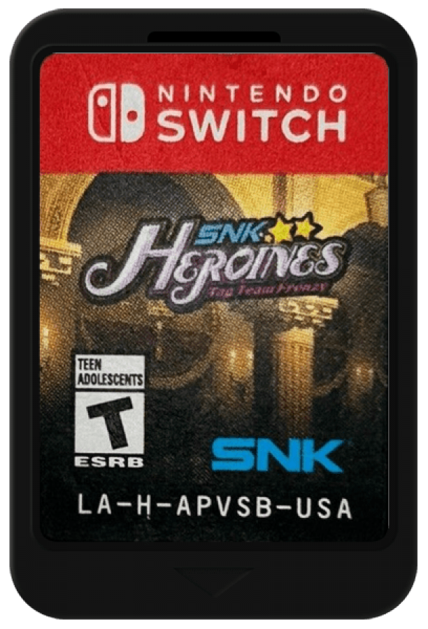 SNK Heroines: Tag Team Frenzy cartridge art for the Nintendo Switch (NS) video game
