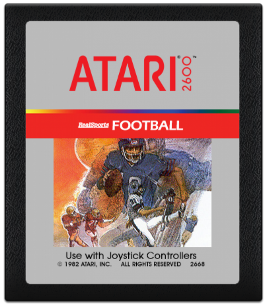 RealSports Football cartridge art for Atari 2600 video game