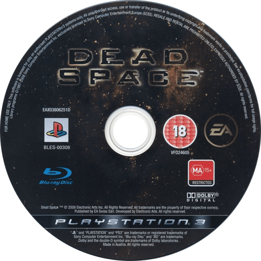 Dead Space [PAL Import] disc art for PlayStation 3 (PS3) video game