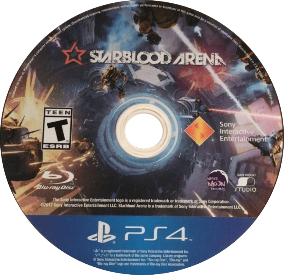 StarBlood Arena retro PS4 video game Starblood Arena VR sci fi arena shooter virtual reality space combat multiplayer action fast paced vehicular battles console release disc