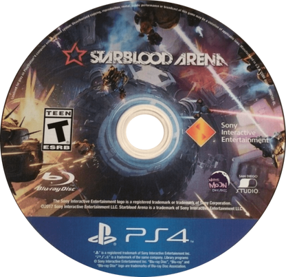 StarBlood Arena retro PS4 video game Starblood Arena VR sci fi arena shooter virtual reality space combat multiplayer action fast paced vehicular battles console release disc