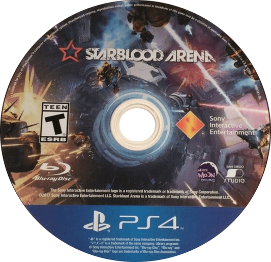 StarBlood Arena retro PS4 video game Starblood Arena VR sci fi arena shooter virtual reality space combat multiplayer action fast paced vehicular battles console release disc