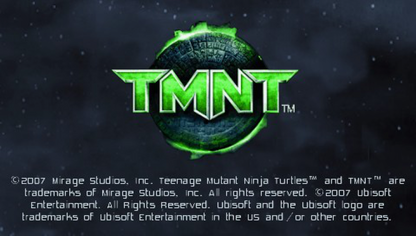 Teenage Mutant Ninja Turtles PlayStation Portable PSP video game, action brawler, beat ’em up gameplay, classic TMNT franchise title screen