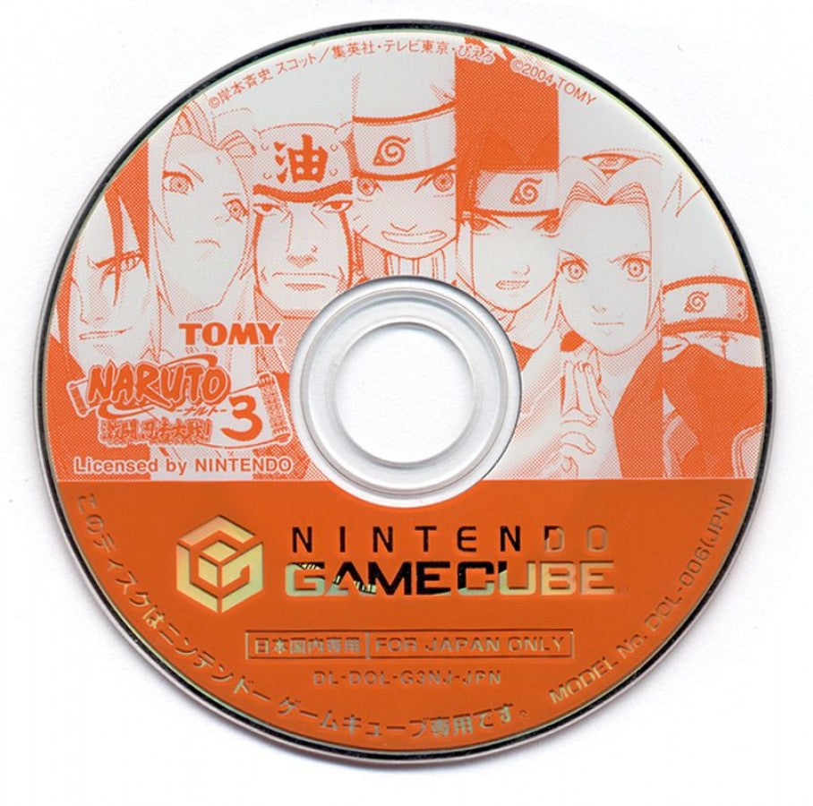 Naruto Gekitou Ninja Taisen 3 [Import] disc for GameCube (GC) anime fighting video game