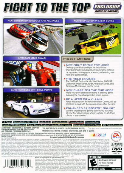 NASCAR Chase for the Cup 2005 – PlayStation 2 (PS2) stock car racing sports video game back of case
