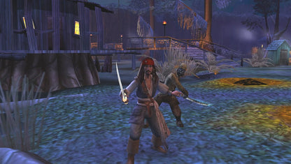 Pirates of the Caribbean Dead Man’s Chest for PSP action adventure video game featuring swashbuckling combat movie inspired levels iconic characters and portable Disney pirate experience gameply