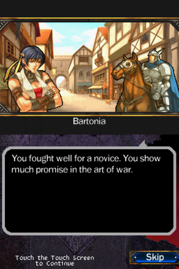 Puzzle Quest Challenge of the Warlords Nintendo DS game featuring match three puzzle RPG gameplay with turn based battles character progression quests and strategic gem matching in a fantasy adventure world gameplay