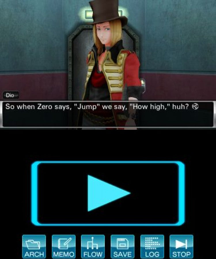 Zero Escape: Virtue’s Last Reward gameplay for Nintendo 3DS (3DS) visual novel adventure video game