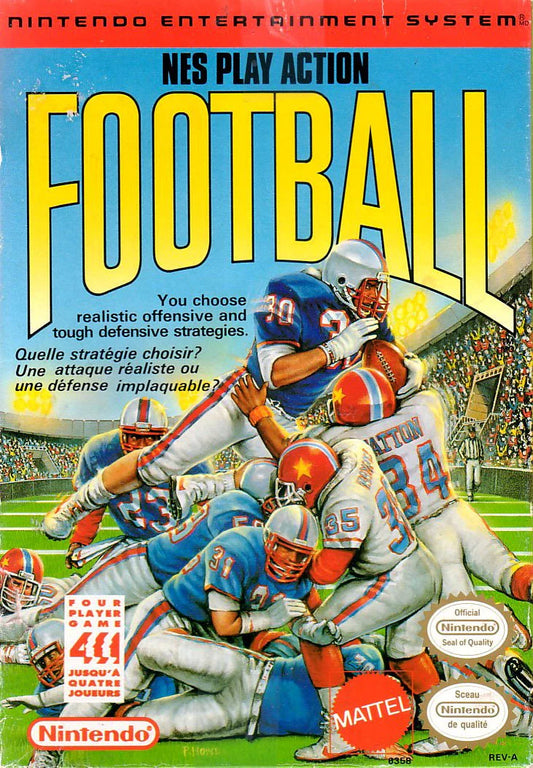 NES Play Action Football cover art for Nintendo Entertainment System (NES) video game