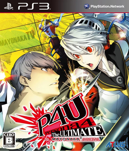 Persona 4 Arena PlayStation 3 PS3 for retro video game enthusiasts featuring anime inspired fighting gameplay fast paced one on one battles Persona abilities cinematic story mode combo driven combat iconic character roster and collectible gaming appeal cover art 