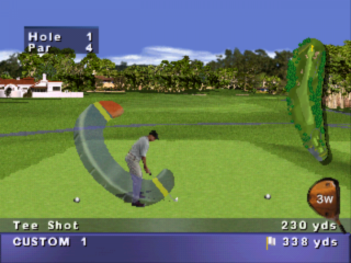 PGA Tour 98 PlayStation 1 PS1 golf simulation sports game EA Sports golf courses professional golf PGA Tour classic retro PlayStation One video game driving putting tournament gameplay  