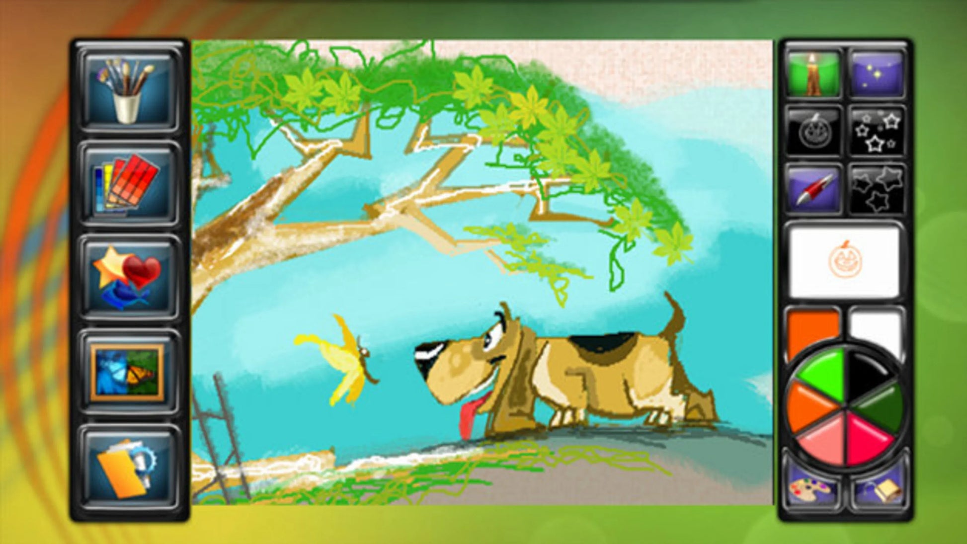 uDraw Studio: Instant Artist gameplay for Nintendo Wii (Wii) featuring creative drawing and painting with the uDraw GameTablet, offering tools, colors, and artistic effects.