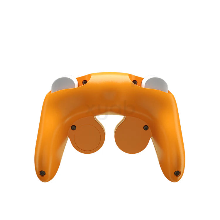 XYAB brand orange Nintendo GameCube wired controller retro gaming accessory