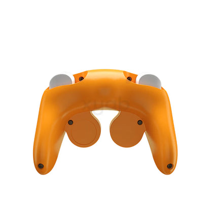 XYAB brand orange Nintendo GameCube wired controller retro gaming accessory