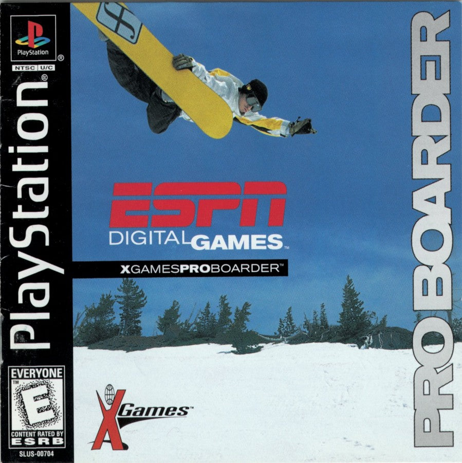 ESPN X Games: Pro Boarder retro extreme sports snowboarding game for PlayStation 1 (PS1) cover art