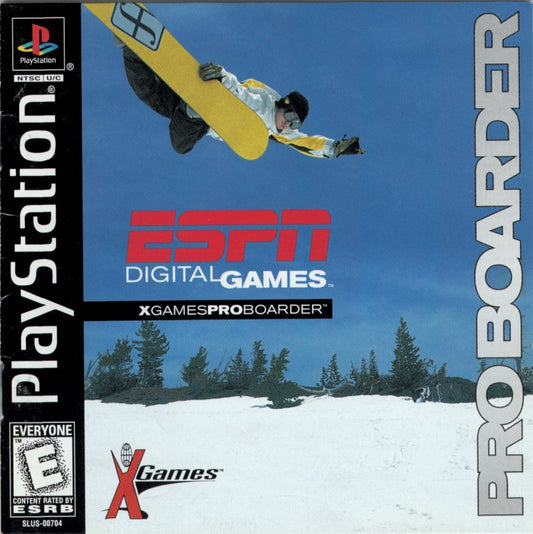 ESPN X Games: Pro Boarder retro extreme sports snowboarding game for PlayStation 1 (PS1) cover art