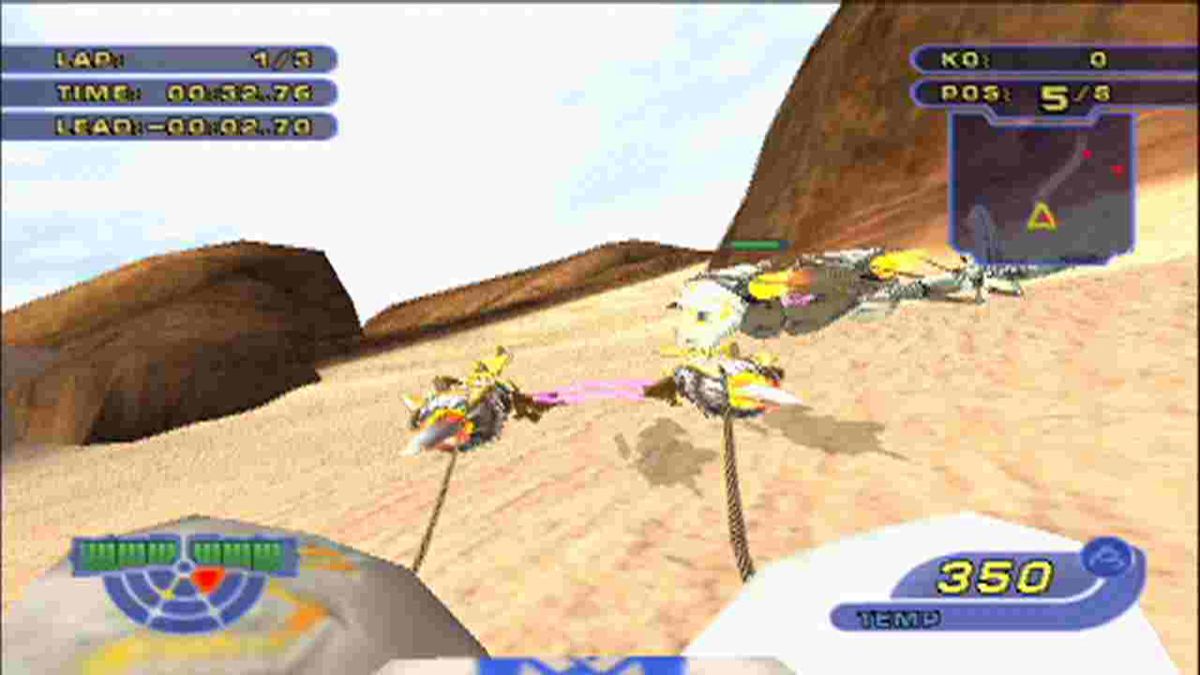 Star Wars: Racer Revenge – PlayStation 2 (PS2) video game gameplay, pod racing arcade game.