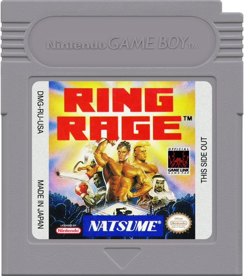 Ring Rage Game Boy wrestling sports video game cartridge