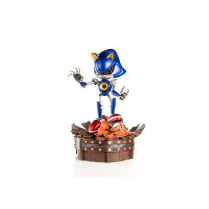 Metal Sonic The Steel Nemesis 15 Inch Premium Resin Statue by First 4 Figures F4F collectible Sonic the Hedgehog statue featuring detailed Metal Sonic character design premium resin construction dynamic sculpted details display base officially licensed collectible figure gaming decor and high end collector appeal