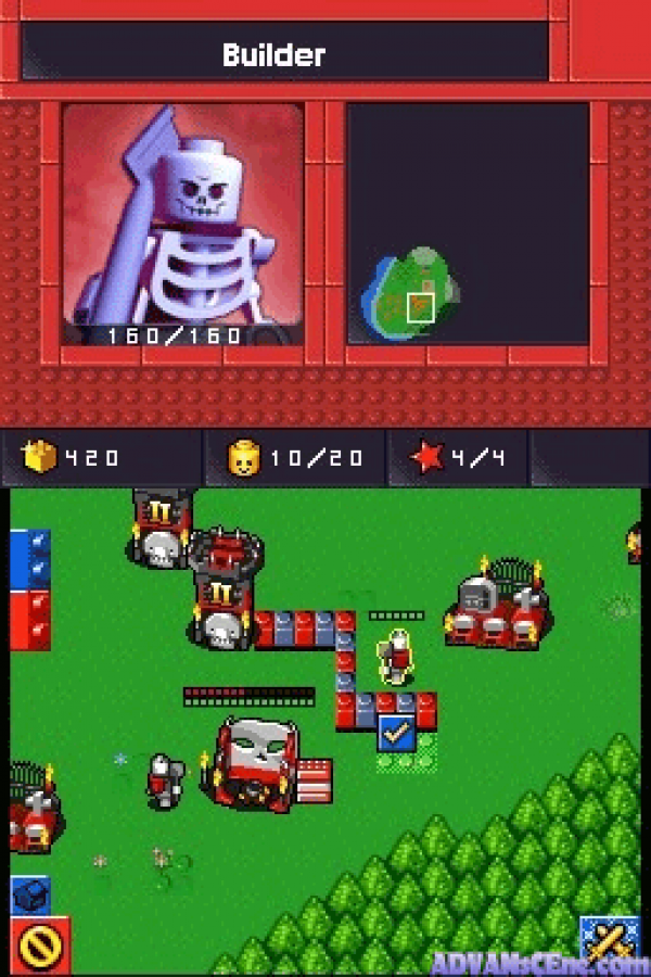 LEGO Battles gameplay for Nintendo DS (DS) strategy action adventure video game