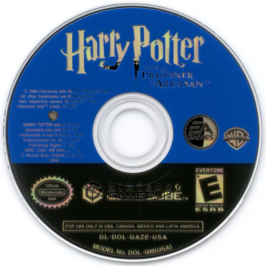 Harry Potter and the Prisoner of Azkaban disc for GameCube (GC) action-adventure fantasy video game