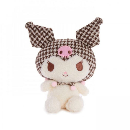 Kuromi Sweet Houndstooth 7 Inch Plush collectible Sanrio character plush featuring Kuromi in a stylish houndstooth themed design soft plush construction adorable details 7 inch size huggable display collectible Sanrio merchandise and fan collection appeal