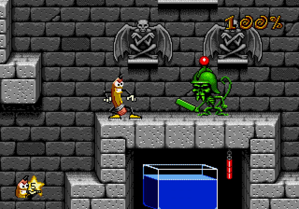 Wild Woody Sega CD platformer action game cartoon style gameplay animated pencil character side scrolling adventure Sega CD classic quirky retro platforming collectible Sega CD software video game title gameplay