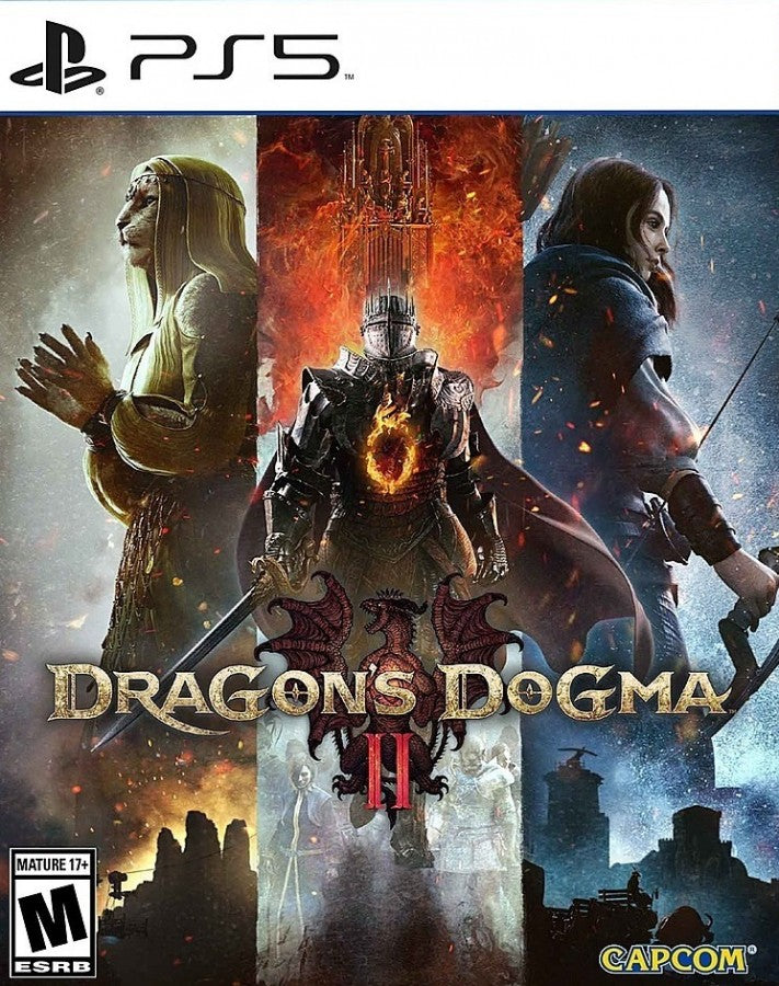 Dragon’s Dogma 2 PS5 game featuring open-world action RPG gameplay, dynamic combat, and an immersive fantasy world adventure on PlayStation 5 cover art