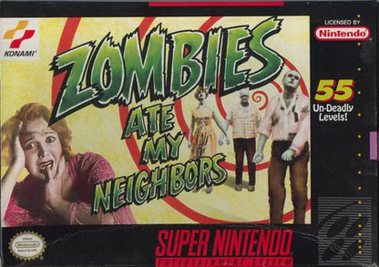 Zombies Ate My Neighbors cover art for Super Nintendo Entertainment System (SNES) video game