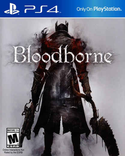 Bloodborne PlayStation 4 game featuring challenging action RPG combat and dark gothic horror exploration front cover