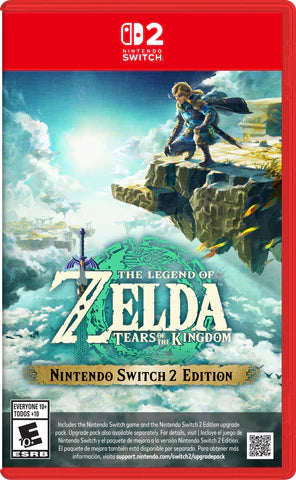 Legend Of Zelda: Tears Of The Kingdom cover art for Nintendo Switch 2 (NS2) video game