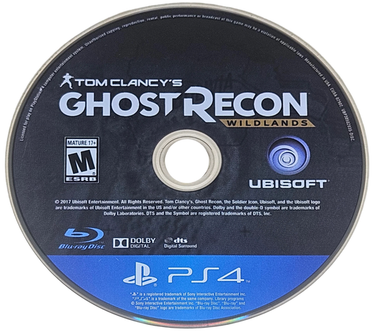 Tom Clancy's Ghost Recon: Wildlands – PlayStation 4 (PS4) video game disc, tactical open-world third-person shooter