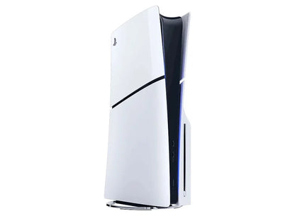 PlayStation 5 Slim Console PS5 for video game enthusiasts featuring next generation gaming hardware ultra fast SSD storage 4K gaming support immersive DualSense controller compatibility advanced performance sleek compact design digital entertainment and collectible gaming appeal