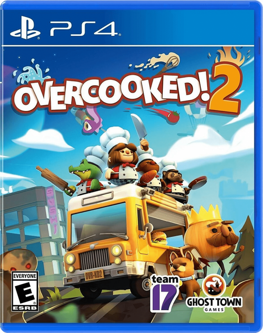 Overcooked 2 cover art for Playstation 4 (PS4) video game