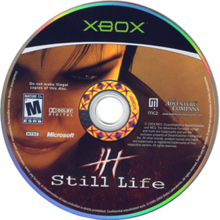 Still Life disc for Xbox (XBOX) video game