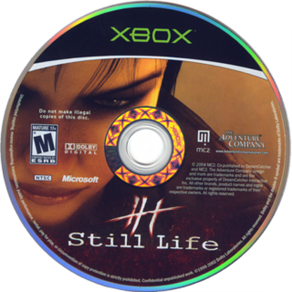 Still Life disc for Xbox (XBOX) video game